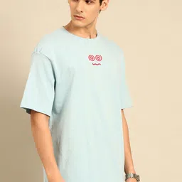 recast Bio Finish Typography Printed Pure Cotton Oversized T-Shirt image 5