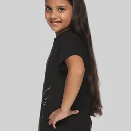 BOLDFIT Kids Graphic Printed Crew Neck Drop-Shoulder Sleeves Cotton Oversized T-shirt image 4