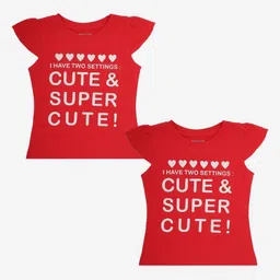 Bodycare Girls Typography 2 Printed Applique T-shirt image 4
