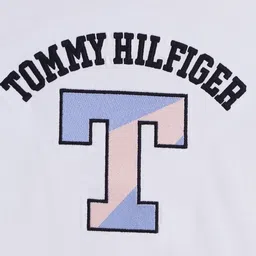 Tommy Hilfiger Girls Typography Printed Applique T-shirt image 4