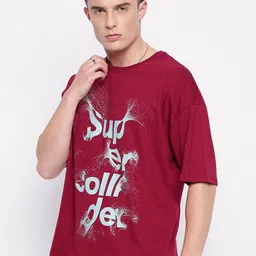 Wear Your Mind Typography Printed Drop-Shoulder Sleeves Cotton Oversized T-shirt image 4