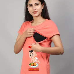 SillyBoom Graphic Printed Short Sleeves Maternity T-shirt image 4