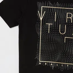 Fame Forever by Lifestyle Boys Typography Printed Round Neck Cotton T-shirt image 4