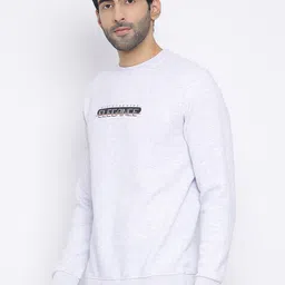 Richlook Men Grey Printed Sweatshirt image 3