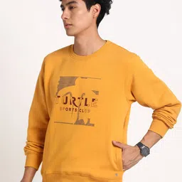 Turtle Typography Printed Cotton Sweatshirt image 3