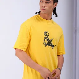 The Indian Garage Co Men Printed Applique Boxy T-shirt image 4