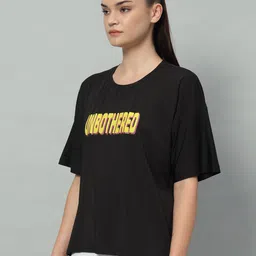 MKH Typography Printed Drop-Shoulder Sleeves Dri-FIT Relaxed Fit T-shirt image 3