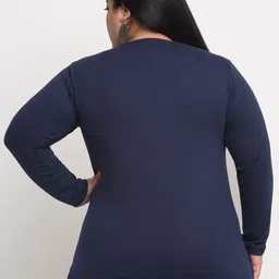 plusS Women Plus Size Navy Blue T-shirt image 3