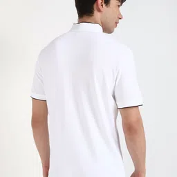 Calvin Klein Jeans Men Solid Mandarin Collar Cotton T-shirt image 2