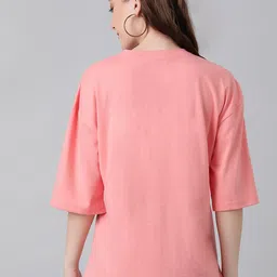 KOTTY Basics Graphic Printed Drop-Shoulder Sleeves Oversized T-shirt image 2