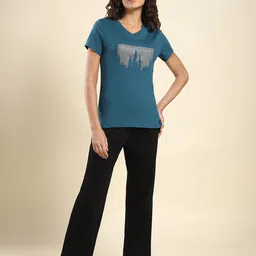 Van Heusen Graphic Printed Cotton Relaxed Fit T-shirt image 5