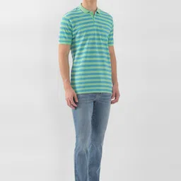 Peter England Striped Polo Collar Short Sleeves T-shirt image 5