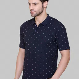 FLOSBERRY Men Conversational Printed Polo Collar T-shirt image 5