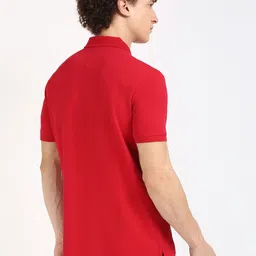 Tommy Hilfiger Men Solid Polo Collar Cotton T-shirt image 4