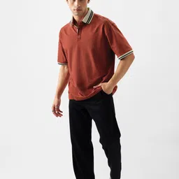The Souled Store Polo Collar Short Sleeves Cotton T-shirt image 5
