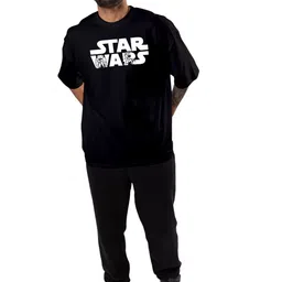 BAESD Men Typography Printed Hooded Applique T-shirt image 5