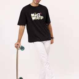 MISCHIEF MONKEY Men Printed Applique T-shirt image 5