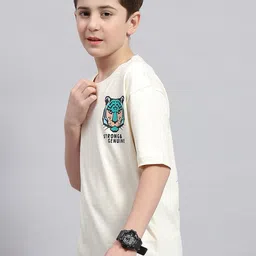 Monte Carlo Boys Graphic Printed Round Neck Cotton T-shirt image 5
