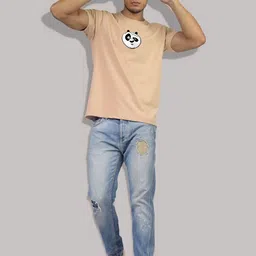 Greylongg Men Yorksteadd 2076 Pug Fawn Kung Fu Panda Graphic Printed Round Neck T-shirt image 4