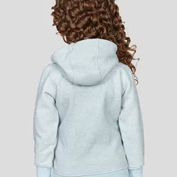 Peppermint Girls Typography Printed Front Open Sweatshirt image 5