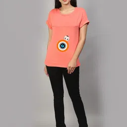 SillyBoom Graphic Printed Short Sleeves Maternity T-shirt image 4