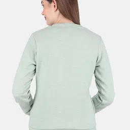 Monte Carlo Women Green Printed Sweatshirt image 5