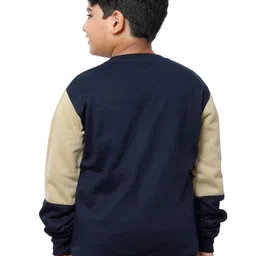 IndiWeaves Boys Pack Of 2 Colourblocked Pullover Fleece Sweatshirts image 3