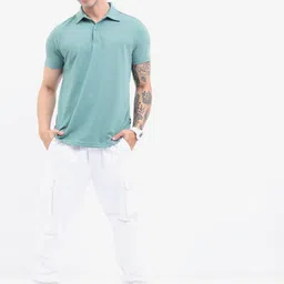 HIGHLANDER Men Popcorn Structured Regular Fit Tshirt-picture-21