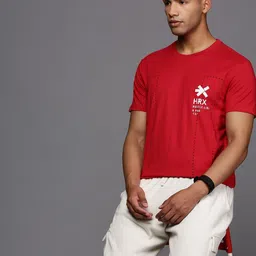 HRX by Hrithik Roshan Men Typography Printed Round Neck T-shirt image 5