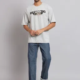 Imsa Moda Typography Printed Oversized Cotton T-shirt image 5