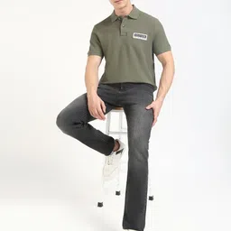 Tommy Hilfiger Men Solid Polo Collar Cotton T-shirt image 4
