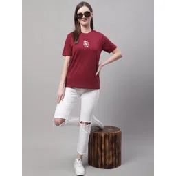 Miaz Lifestyle Typography Printed Pure Cotton T-Shirt image 4