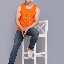 SLOWLORIS Pack of 2 Colourblocked Round Neck Sleeveless Cotton Gym Vest image 2