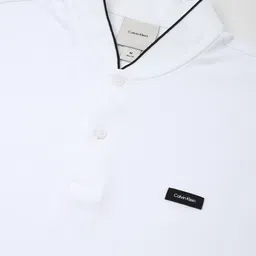 Calvin Klein Jeans Men Solid Mandarin Collar Cotton T-shirt image 5