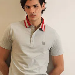 RARE RABBIT Men Divide Polo Collar Slim Fit Cotton T-Shirt-picture-48