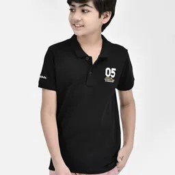 Crimsoune Club Boys Typography Printed Cotton Applique Slim Fit T-shirt image 4