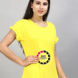 SillyBoom Typography Printed Maternity And Feeding  T-shirt image 2