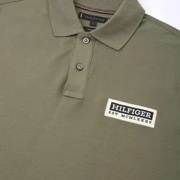 Tommy Hilfiger Men Solid Polo Collar Cotton T-shirt image 3