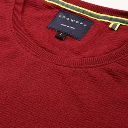 SHOWOFF Self Design cotton Pullover image 3