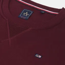 Arrow Sport Men Red Solid Sweatshirt image 3