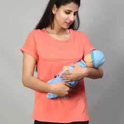 SillyBoom Graphic Printed Short Sleeves Maternity T-shirt image 5