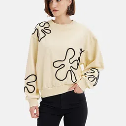 Kazo Graphic Printed Cotton Pullover Sweatshirt image 3