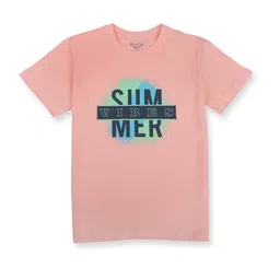 Gini and Jony Boys Typography Printed Cotton T-shirt image 1