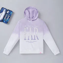 Ed-a-Mamma Girls Lavender Printed Hooded Sweatshirt-picture-28