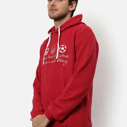 Campus Sutra Men Maroon Printed Hooded Sweatshirt-image-89