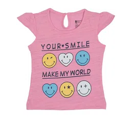 Bodycare Kids Girls Typography Printed T-shirt image 1
