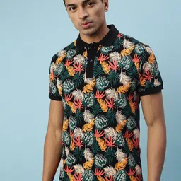 VEIRDO Floral Printed Cotton T-shirt image 1