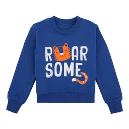 DYCA Boys Blue Typography Printed Cotton Regular Fit Sweatshirt-picture-37