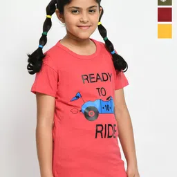 BAESD Girls 4 Printed Round Neck Cotton T-shirts-picture-10