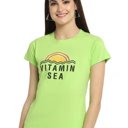 Fabflee Pack Of 4 Typography Printed Cotton T-shirt image 2